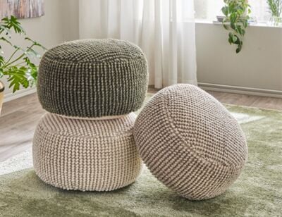 Wool pyöreä rahi Ø50 cm luonnonvalkoinen